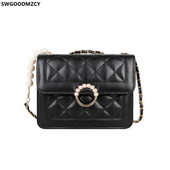 Women's Square Shoulder Bag with Chain Strap