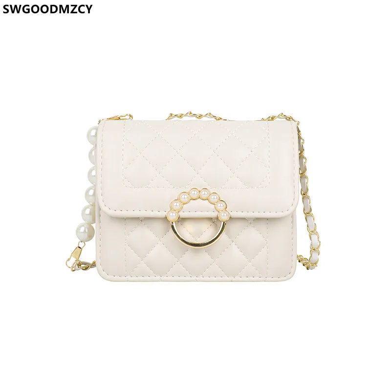 Women's Square Shoulder Bag with Chain Strap