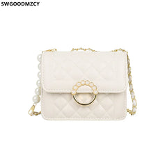 Women's Square Shoulder Bag with Chain Strap
