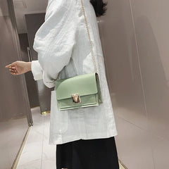 Women's Crossbody Bag Lock Small Square Chain Shoulder Bag