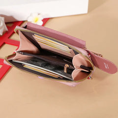 Crossbody Phone Bag Women Wallet Style Solid Color