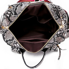 Snakeskin Print Crossbody Bag for Women