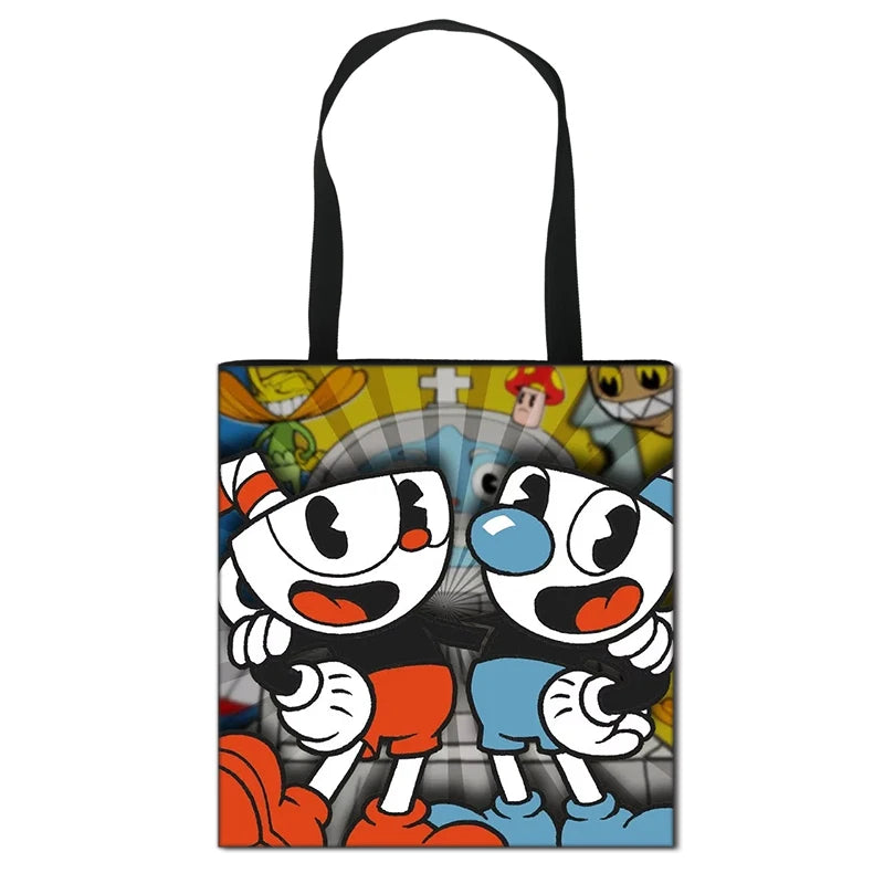 Cuphead Mugman Women Handbag Teen Girl Shoulder Bag for Travel
