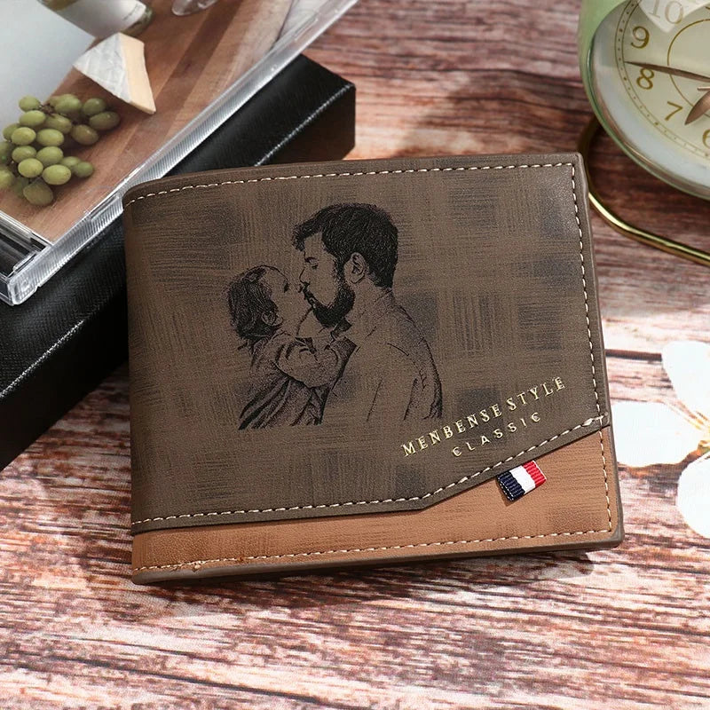 Personalized Photo Frosted Multi-card Wallet for Him