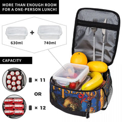 Monkey Island Lunch Bag Women Thermal Insulated Lunch Box for Adult Office