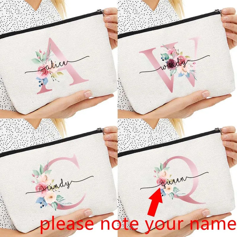 Cosmetic Bag Organizer for Bridesmaid Makeup - Wedding Gift