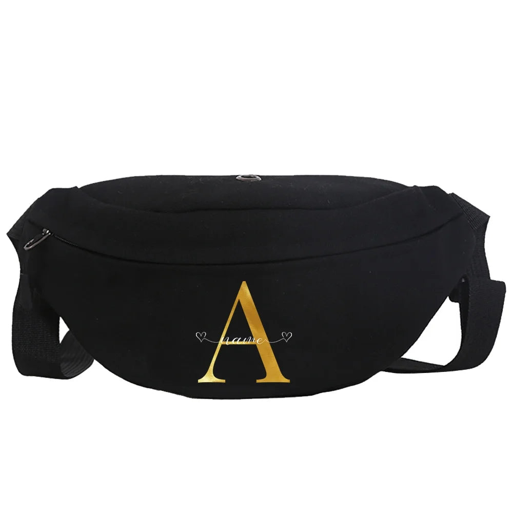 Waist Pack Bags Women Fanny Packs Letter Print Casual Chest Bags Man Belt Pouch