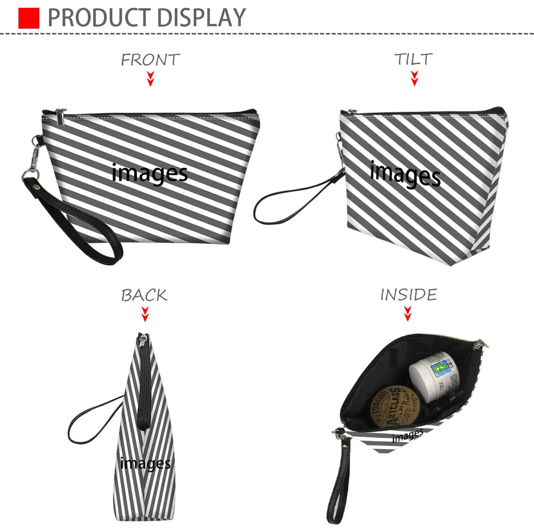UV Printing Women PU Leather Cosmetic Bag
