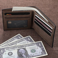 Personalized Engraved Men's PU Leather Wallet with Photo - Gift for Him