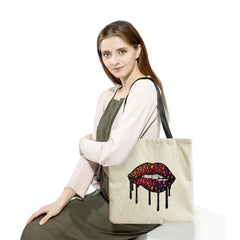 Leopard Lip Print Teacher Gift Tote Bag Eco Friendly Women Shoulder Bag