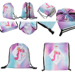 Bee Ladybug Pattern Insect Print Drawstring Backpack