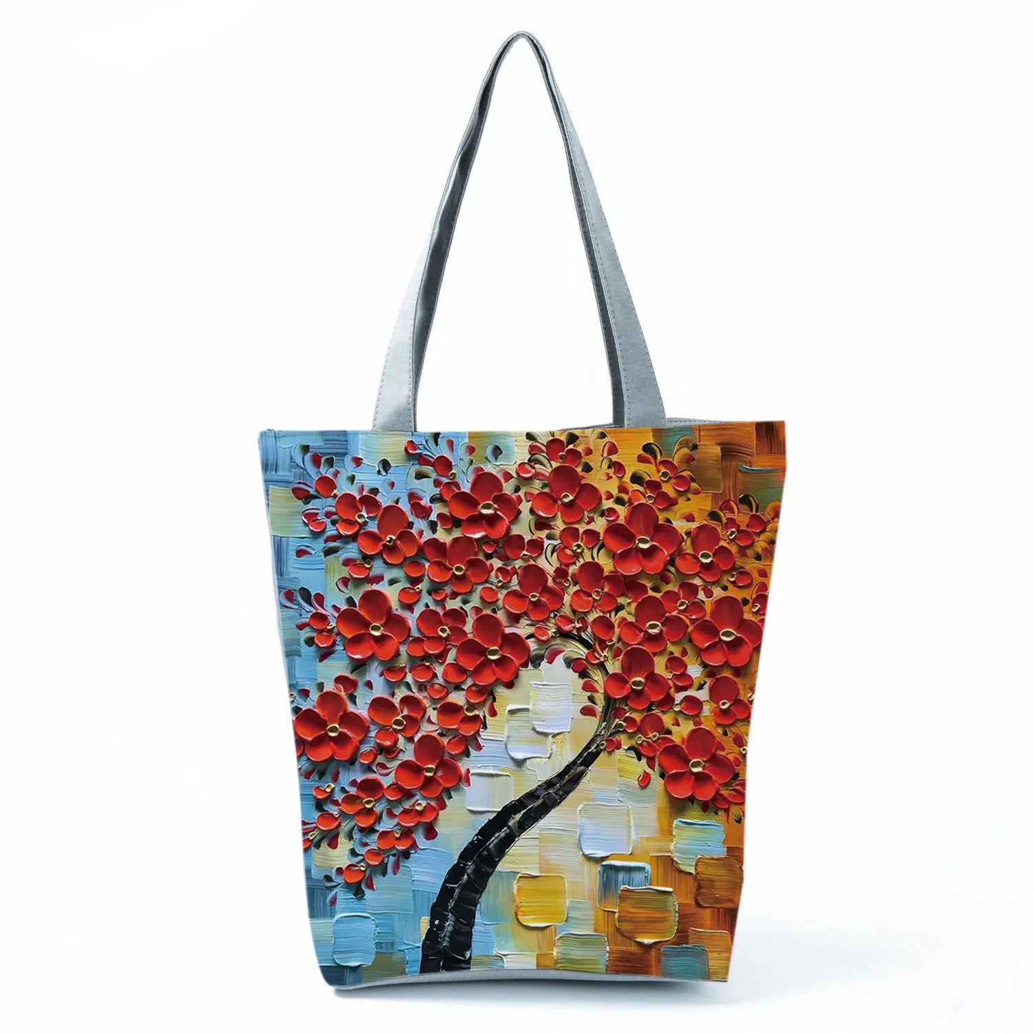 Cherry Blossom Oil Paint Tote Bag For Women Lady Handbags