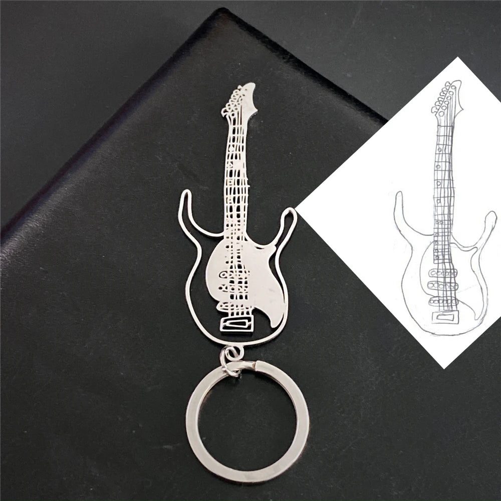 Custom Children's Drawing Keychain, Personalized Kid's Art Name Keyring