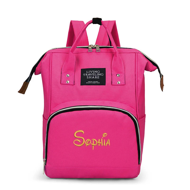 Colorful Diaper Bag Backpack Large Capacity Maternity Nappy Bag