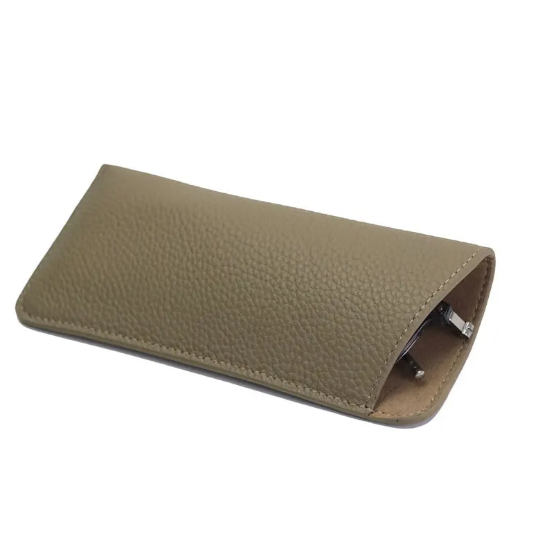 Leather Glasses Storage Bag Soft Myopia Sunglasses Men Women Cover