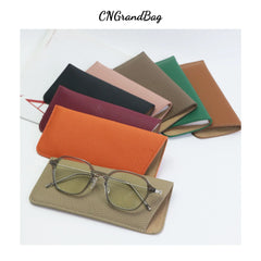 Leather Glasses Storage Bag Soft Myopia Sunglasses Men Women Cover
