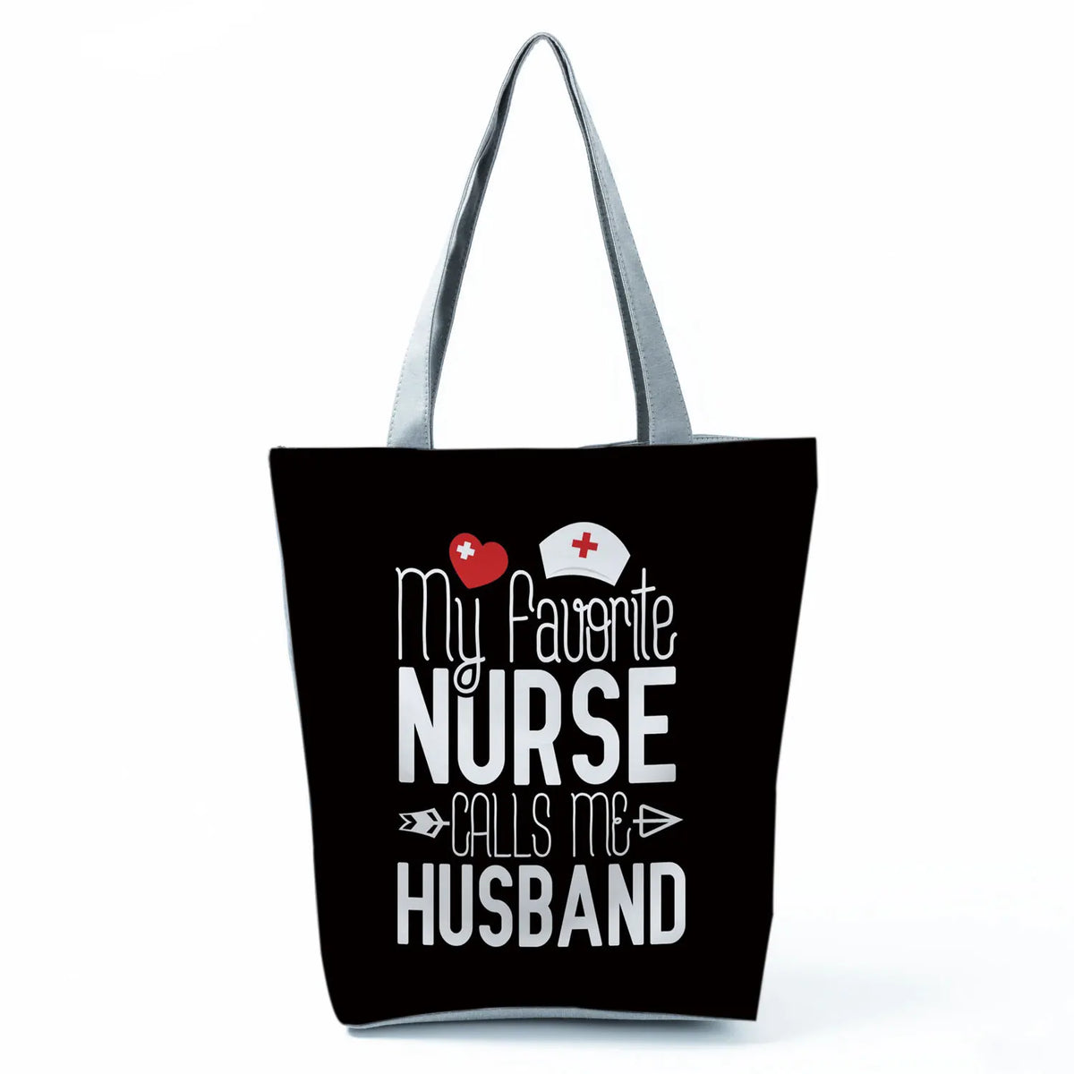Cartoon Dentist Nurse Print Tote Eco Reusable Shopping Bag For Groceries