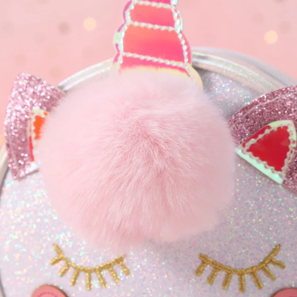 3D Cartoon Unicorn Crossbody Messenger Bags Travel Shoulder Bag For Girls