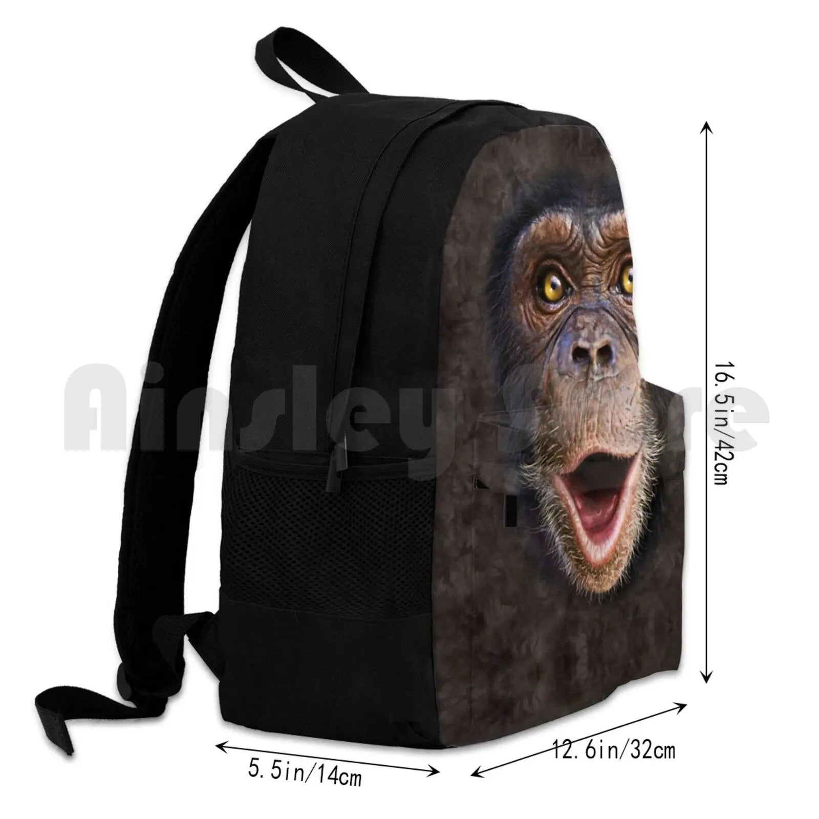 Happy Chimp-Monkey Face Gift Outdoor Hiking Backpack
