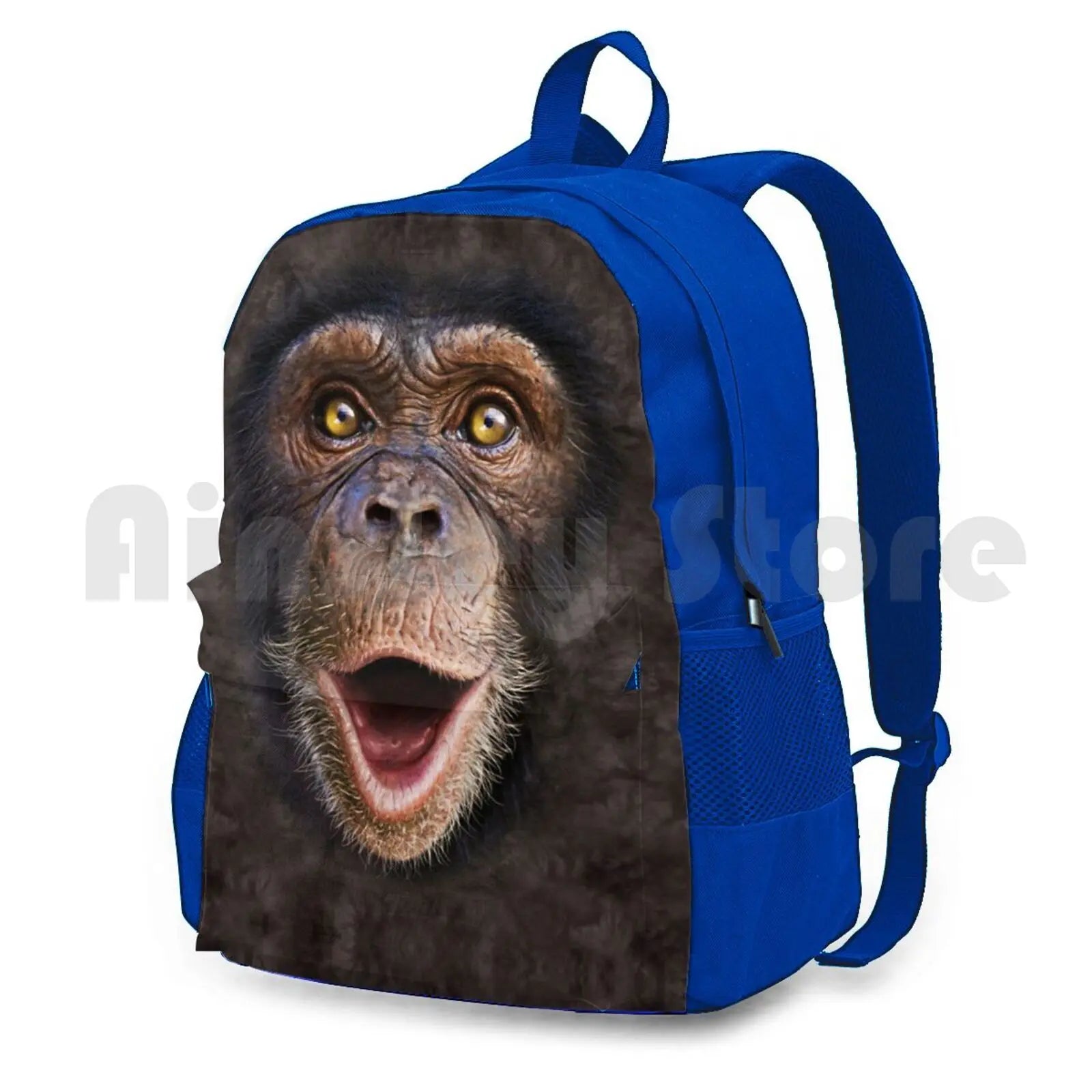 Happy Chimp-Monkey Face Gift Outdoor Hiking Backpack