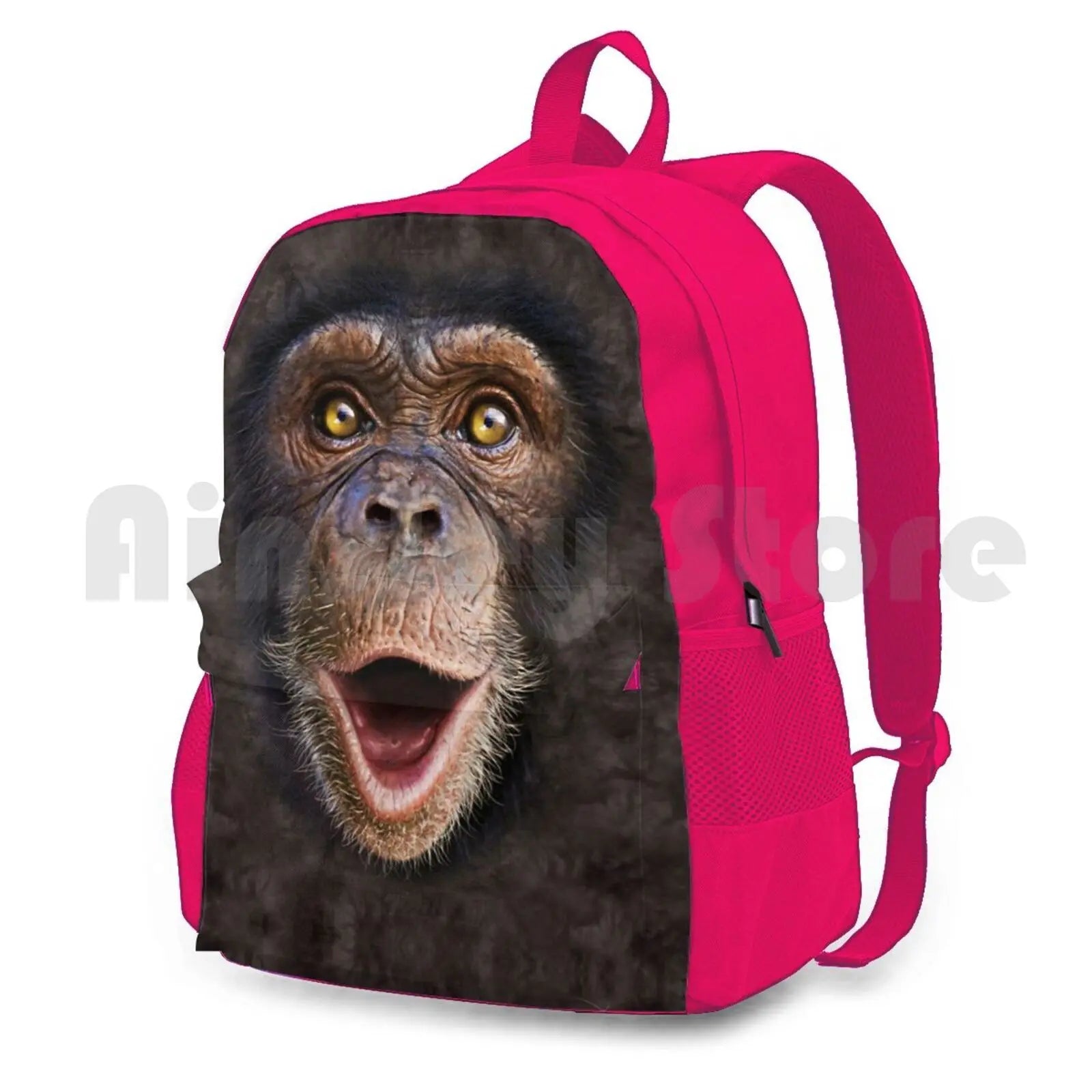 Happy Chimp-Monkey Face Gift Outdoor Hiking Backpack