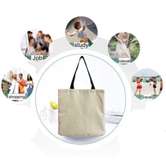 Animal Print Tote Bag Cat Design Customizable Shoulder Bag