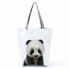 Animal Print Women Handbag Casual Tote Bags Large Capacity Panda Koala Elephant
