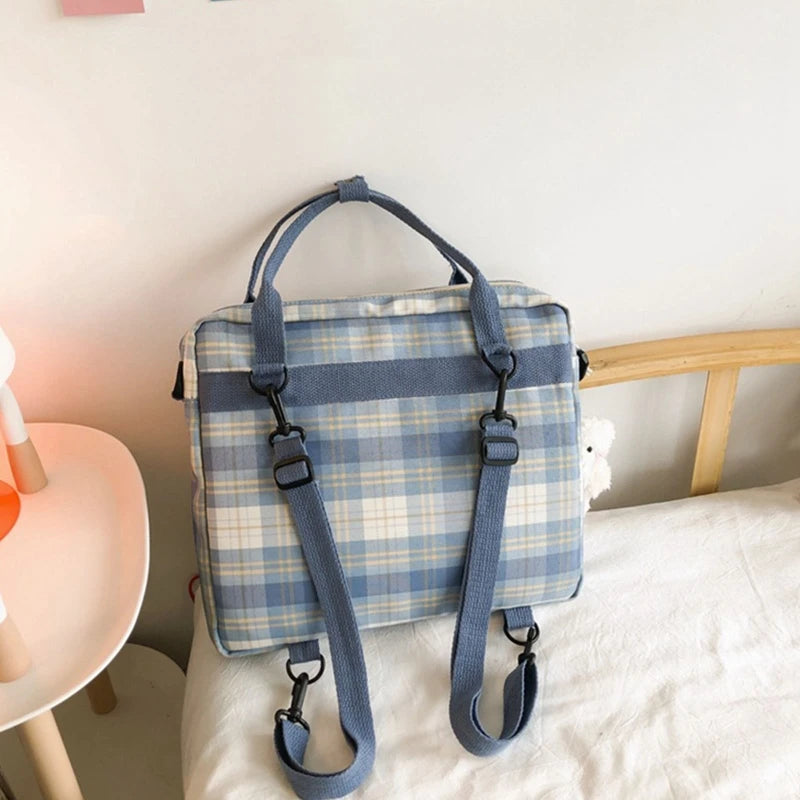 Bear Plush Pin Backpack Japanese School Bag