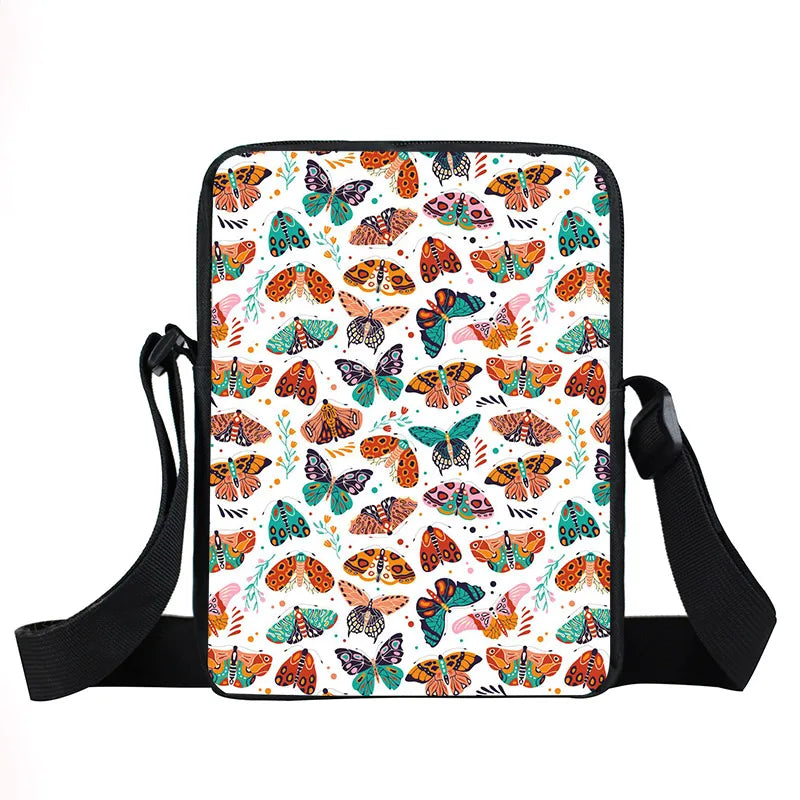 Butterfly Messenger Bag Ladies Clutch Canvas Shoulder Bag Travel Women Handbags