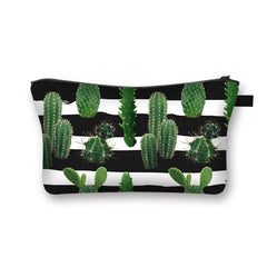 Cactus 3D Printing Cosmetic Bag Portable Makeup Case Lady Storage Bag