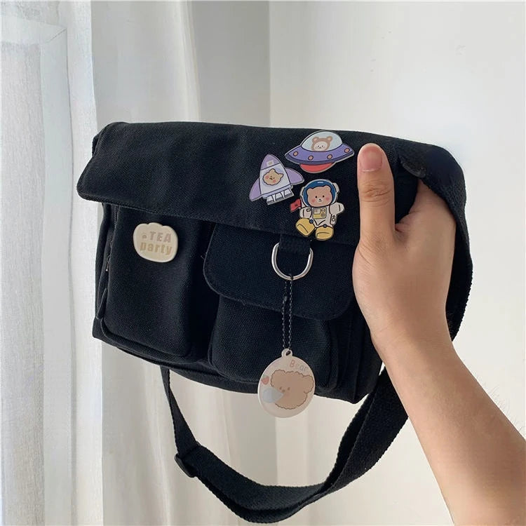 Canvas Bag Wild Student Women Handbags Shoulder Bag Female Japanese Harajuku