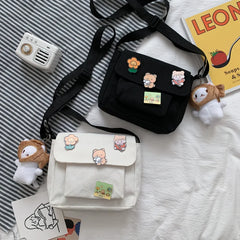 Canvas Small Bag Harajuku Diagonal Bag Student Shoulder Bag Women Purse