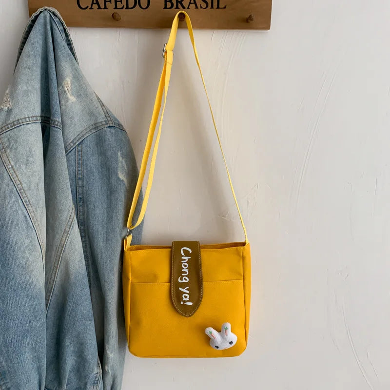Canvas Small Bag Female Cross-body Tote Student Girl Shoulder Messenger