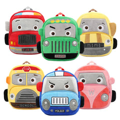 3D Fire Truck Kids School Bag Plush Gift for Toddler Children Backpacks