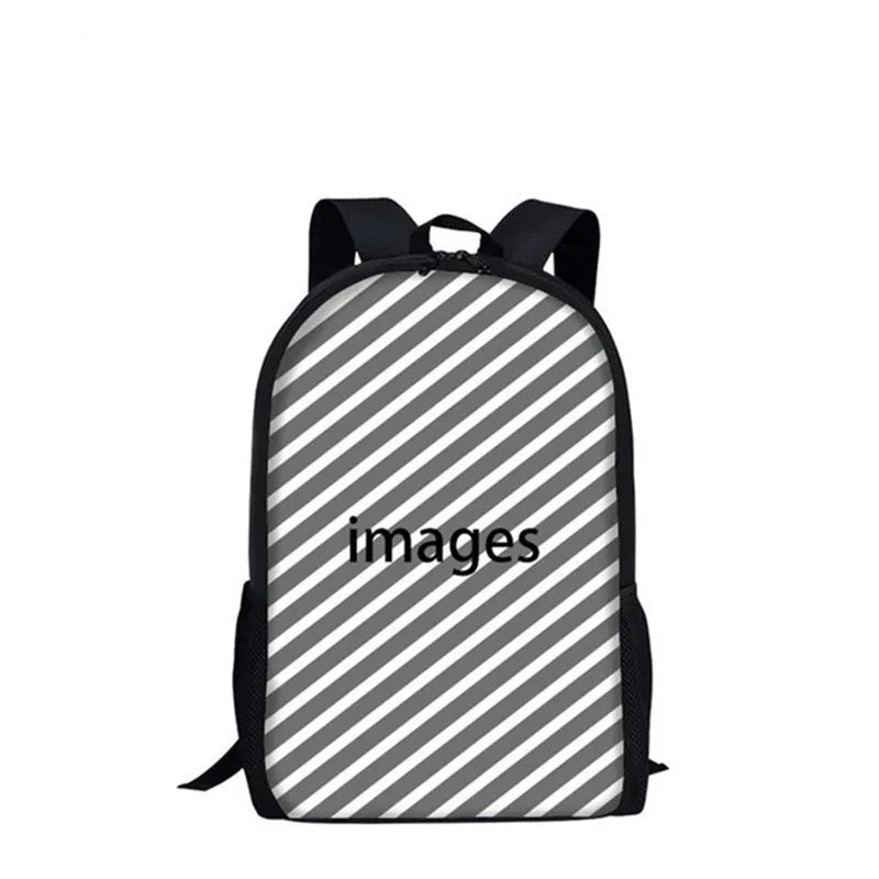 Cartoon Boston Terrier Printing School Backpack for Boys Girls