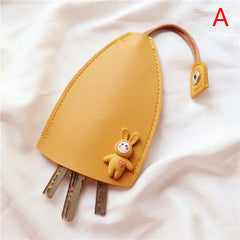 Cartoon Car Key Case Cover PU Leather Key Bag Keychain Keycase