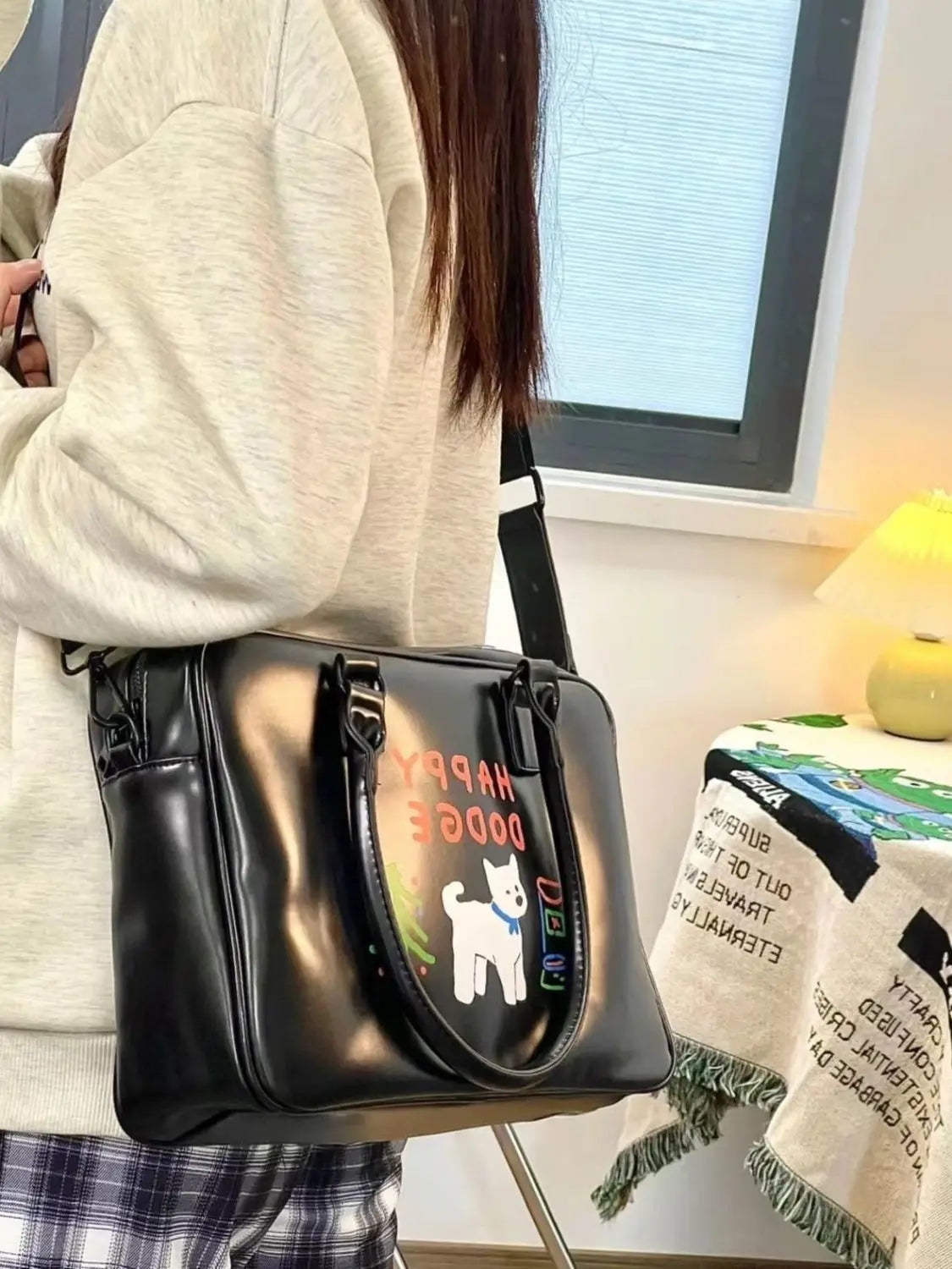 Happy Puppy Waterproof Shoulder Bag Women's Tote Bag
