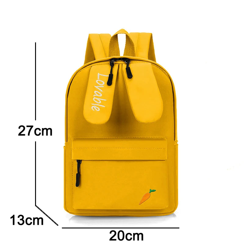 Cartoon Rabbit Backpack Girls School Bag Kindergarten Kids Waterproof