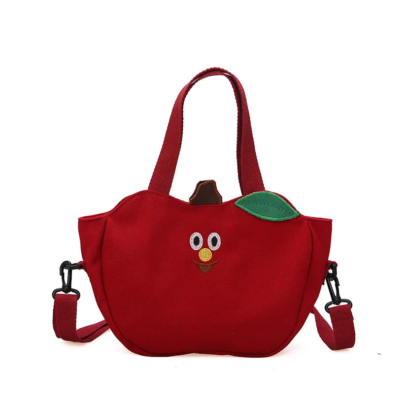 Fruit Banana Embroidered Canvas Ladies Crossbody Messenger Bag