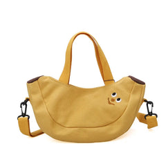 Fruit Banana Embroidered Canvas Ladies Crossbody Messenger Bag