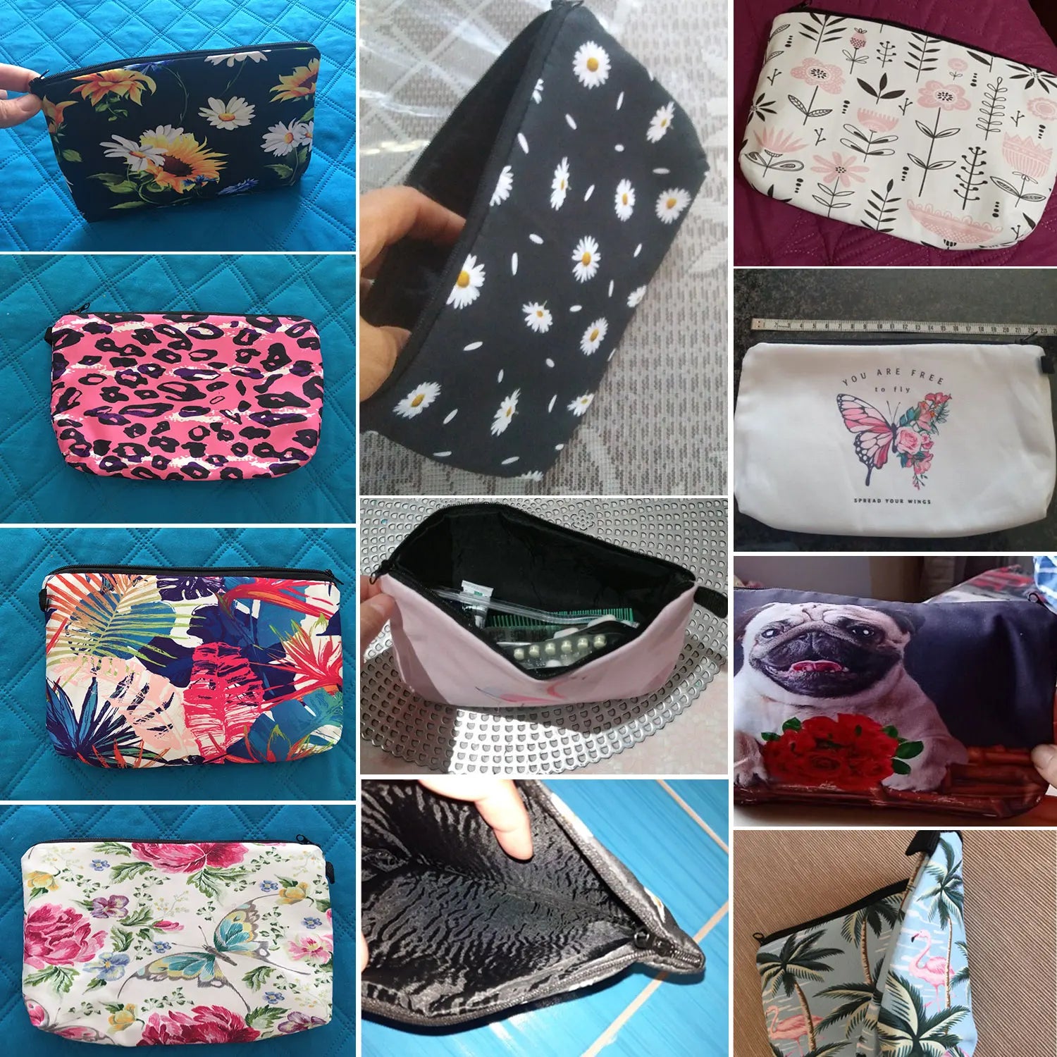 3D Printed Cosmetic Bag for Women Men Boys Girls