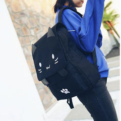 Cat Schoolbags Casual Women Backpack Canvas School book Bag for Girls Back Pack