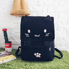 Cat Schoolbags Casual Women Backpack Canvas School book Bag for Girls Back Pack