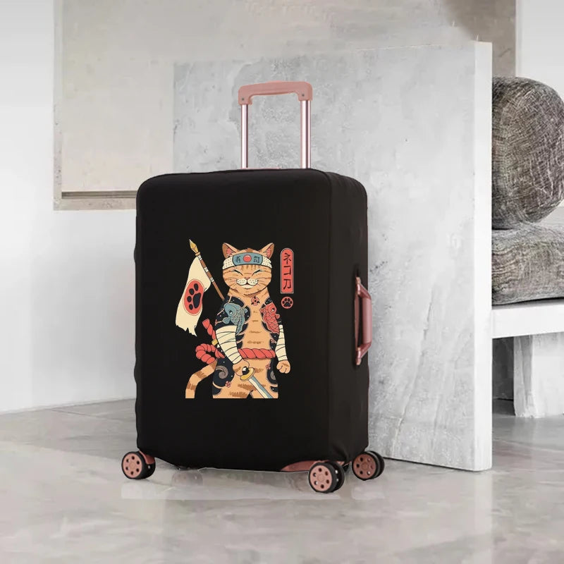 Cat Travel Suitcase Cover Protective Anti-scratch Luggage Cover Dust-proof