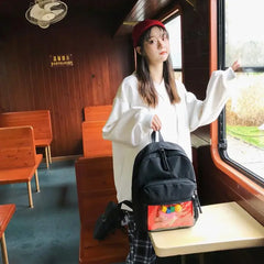 Clear Transparent Women Backpacks PVC School Backpack