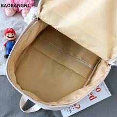 Corduroy Women Backpack Solid Student Schoolbag For Teenage Girl