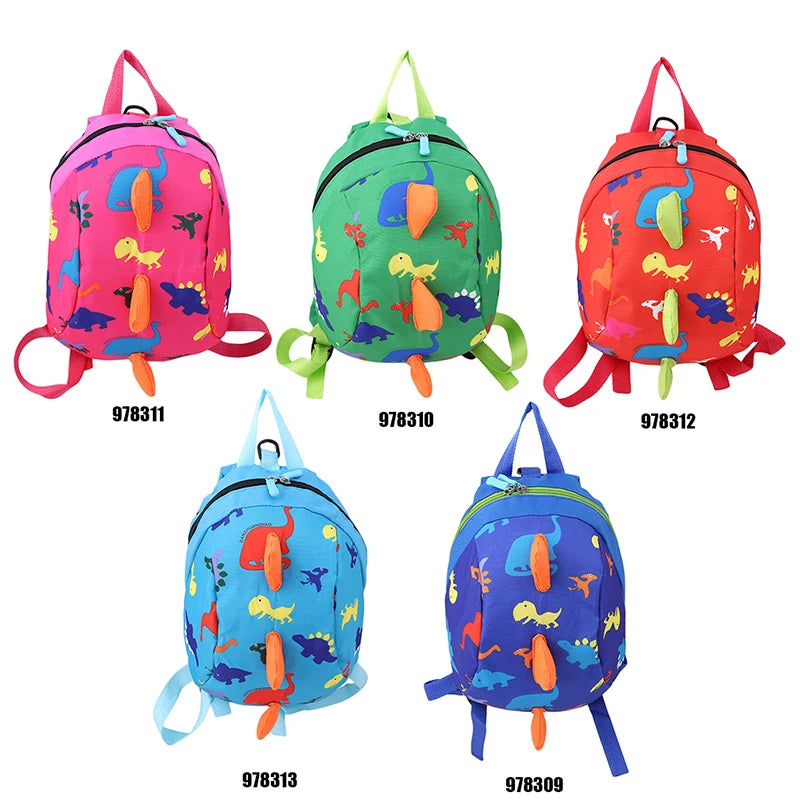 Dinosaur Print Backpack For Kids Kindergarten School Bag Girls Boys