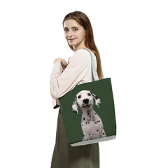 Animal Print Dog Handbag Shoulder Bag Casual Tote Travel Portable Shopper Bags
