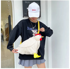Plush Cock Shaped Wild Crossbody Handbag for Women
