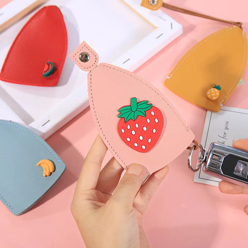 Fruits Unisex PU Leather Key Bag Car Key Holder Case